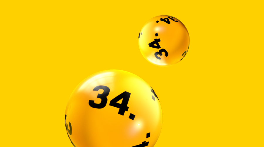 Keltaisia Lotto-palloja keltaisella taustalla.
